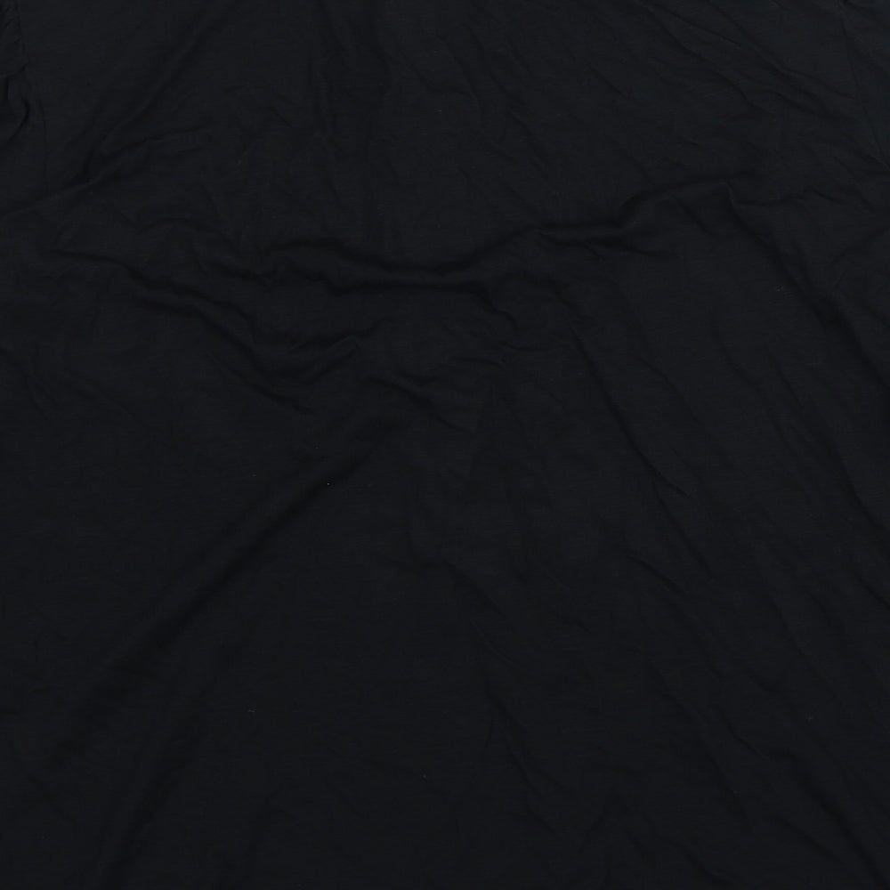 Marks & Spencer Womens Black Polyester Basic Blouse Size 6 Crew Neck