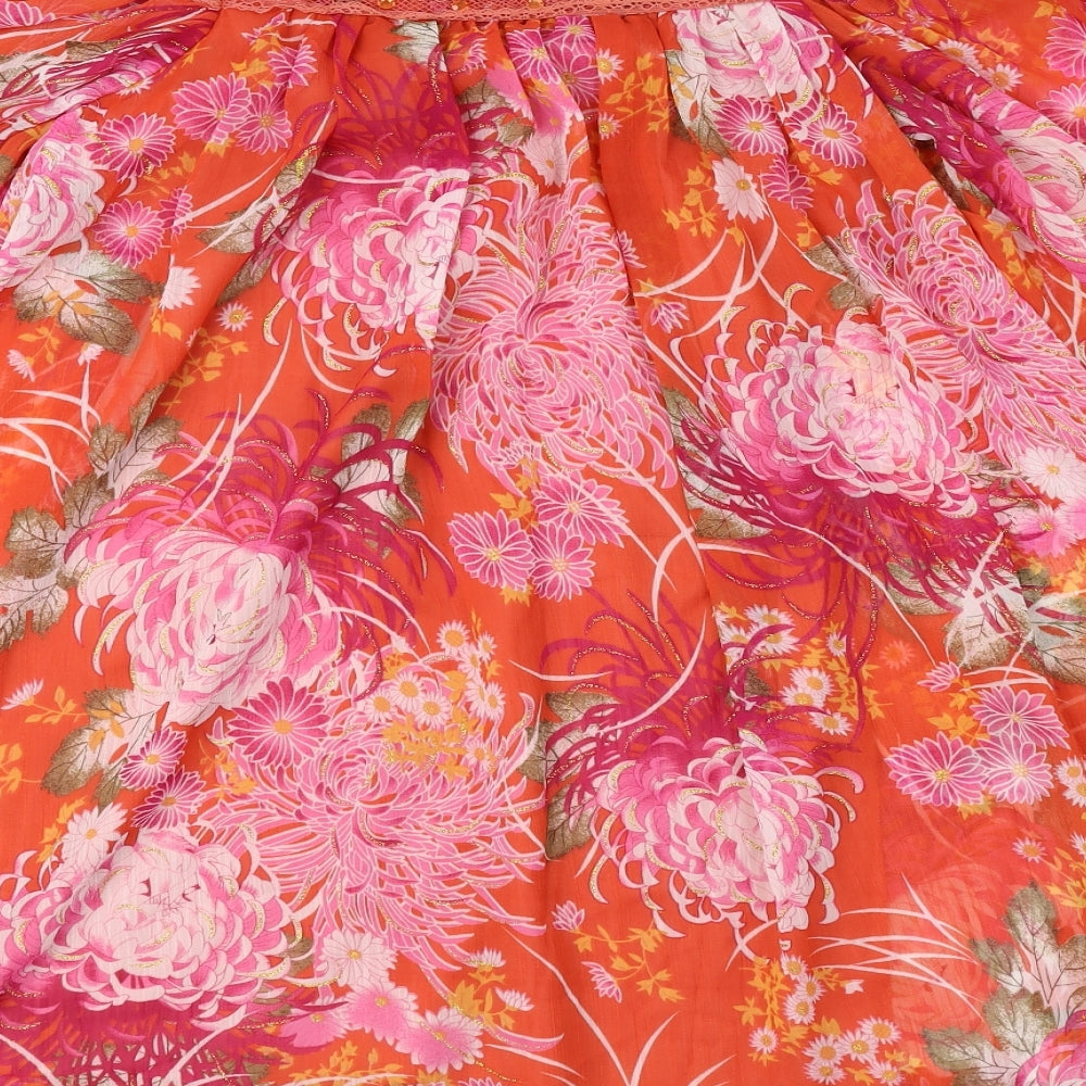 ASOS Womens Multicoloured Floral Polyester Basic Blouse Size 6 Off the Shoulder