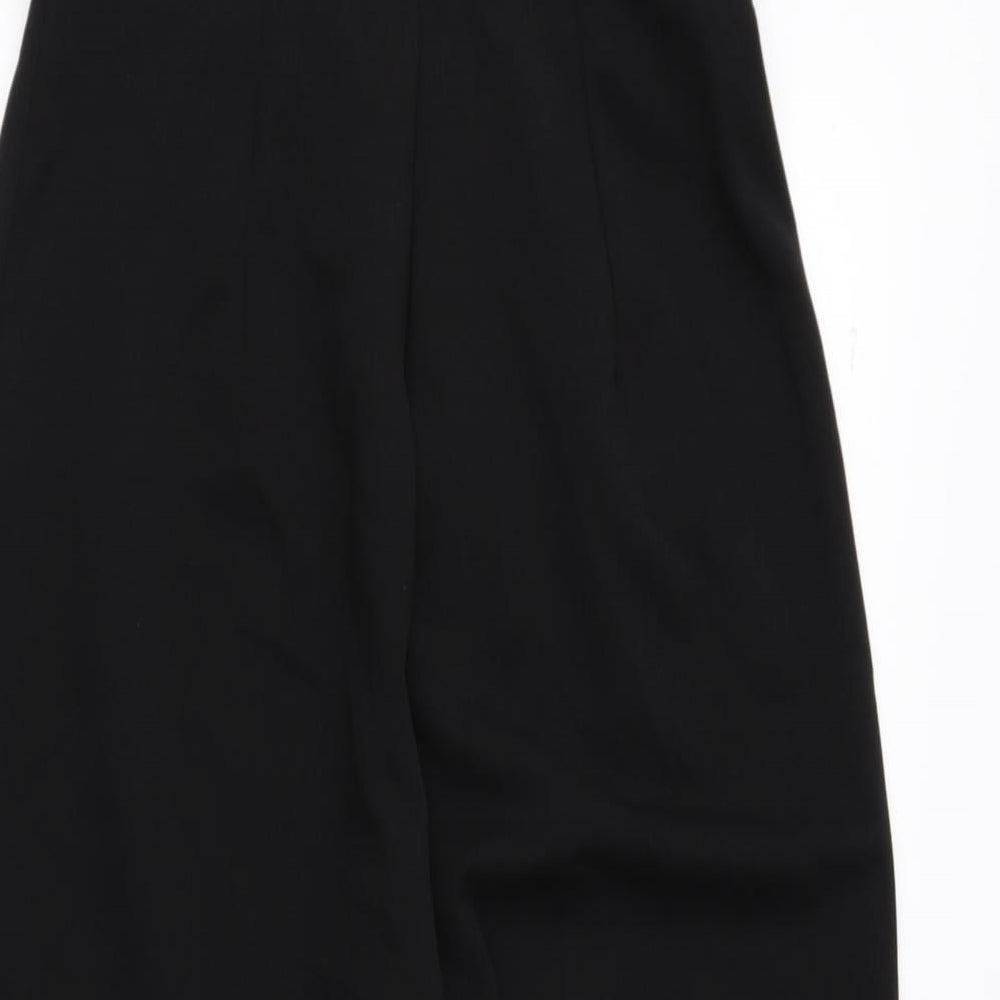 Preworn Womens Black Polyester Bodysuit One-Piece Size 8 L15 in Zip