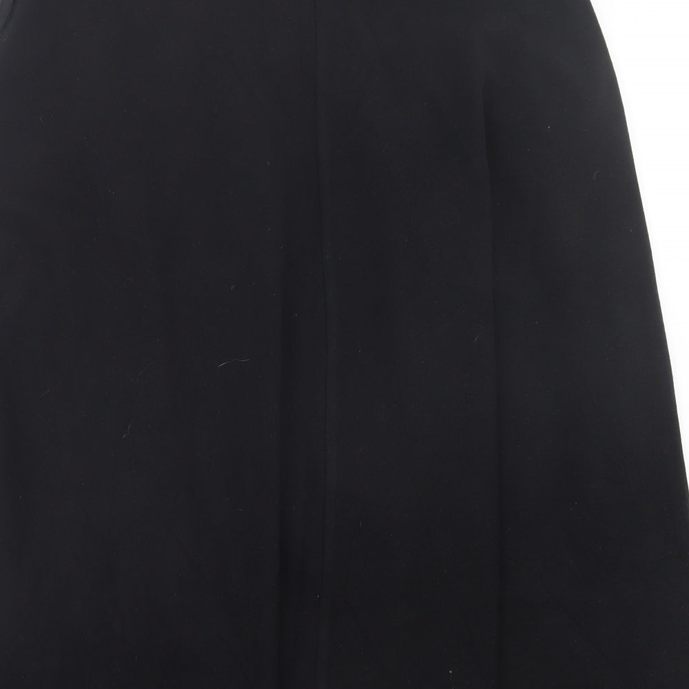 Classic Image Womens Black Polyester A-Line Skirt Size 12 Zip