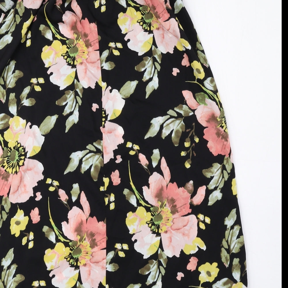Atmosphere Womens Multicoloured Floral Polyester Mini Size 6 Off the Shoulder Pullover