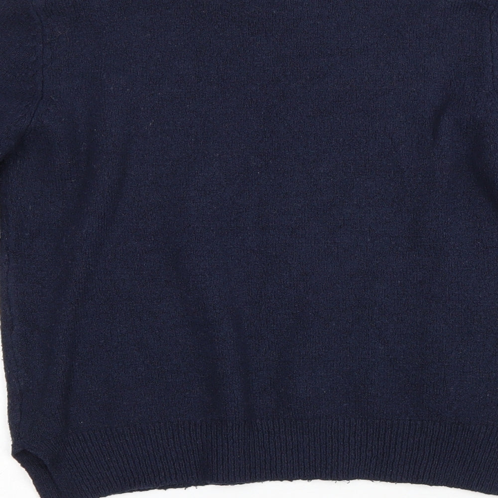 Oasis Mens Blue Round Neck Polyamide Pullover Jumper Size S