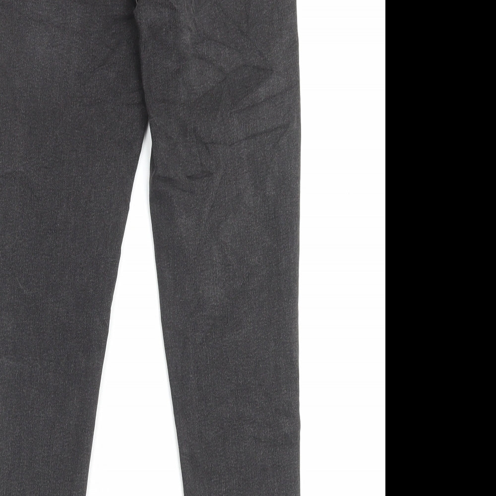 Marks & Spencer Womens Black Cotton Skinny Jeans Size 10 L25 in Regular Button