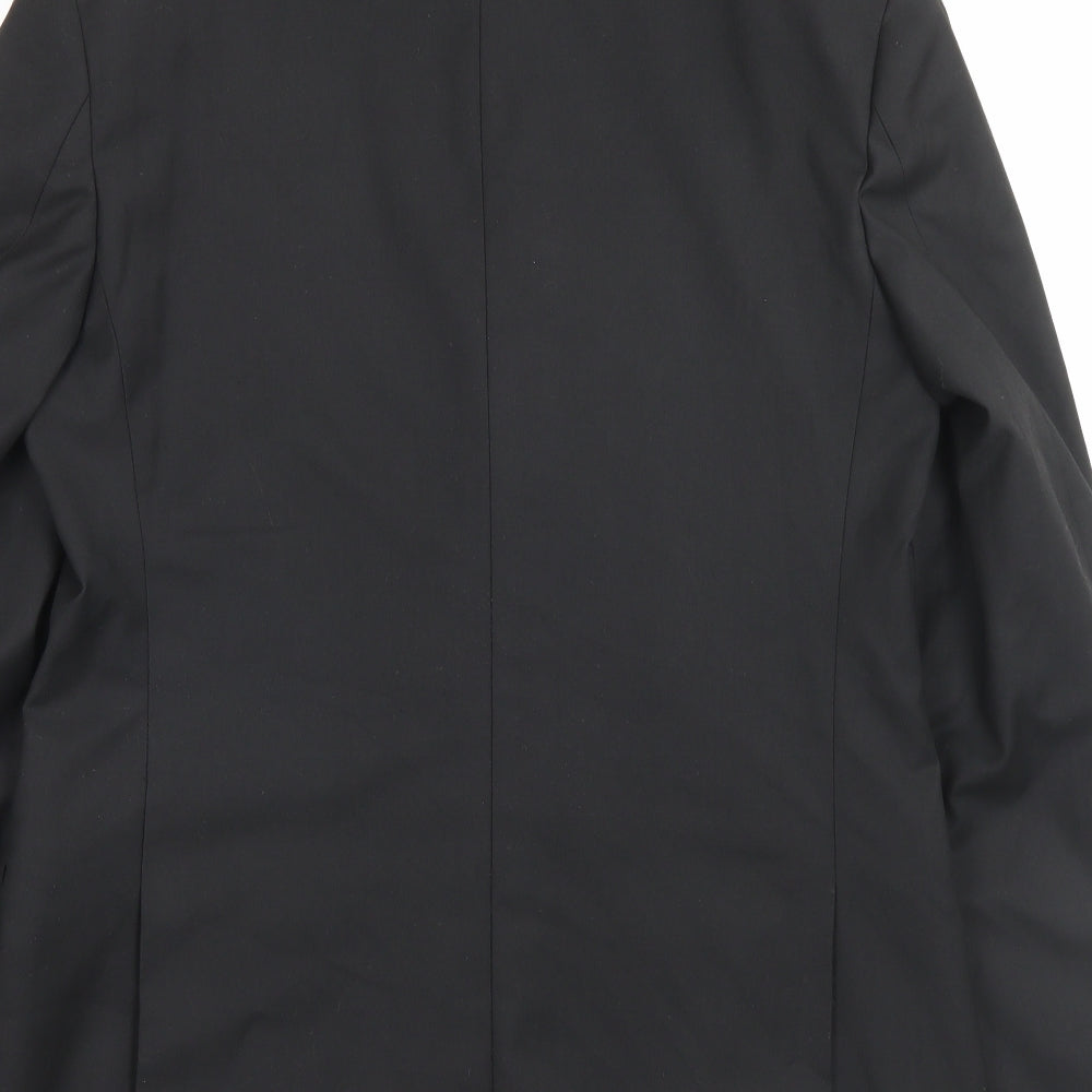 Marks & Spencer Mens Black Polyacrylate Fibre Jacket Suit Jacket Size 38