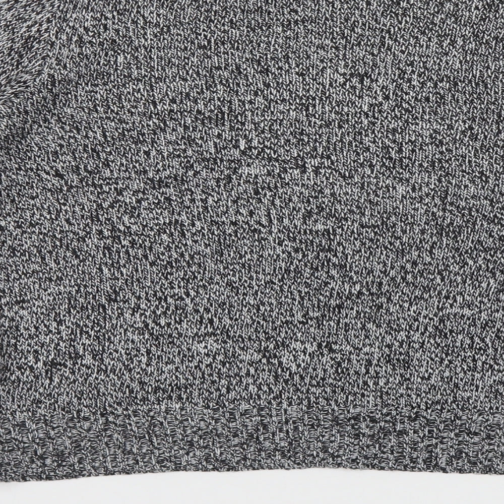 H&M Womens Grey Round Neck Acrylic Pullover Jumper Size S