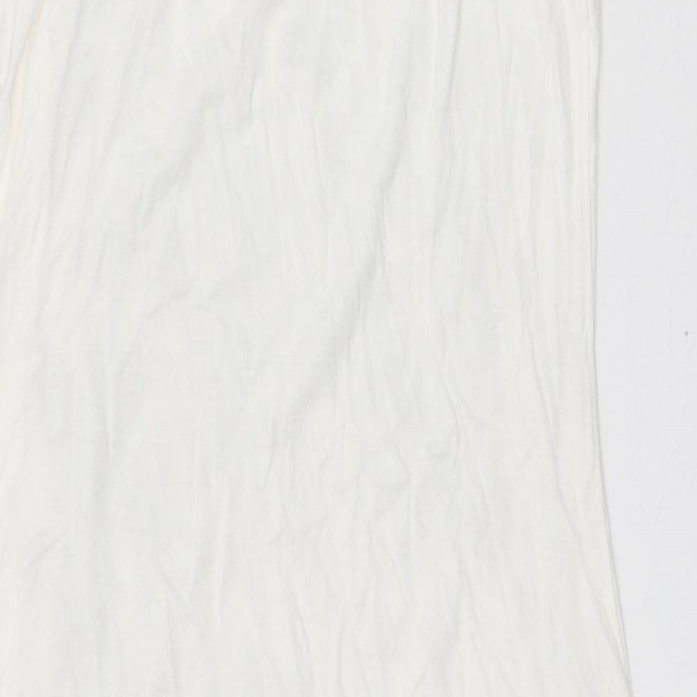 Zuppe Womens White Viscose Bodycon Size 10 Round Neck Pullover