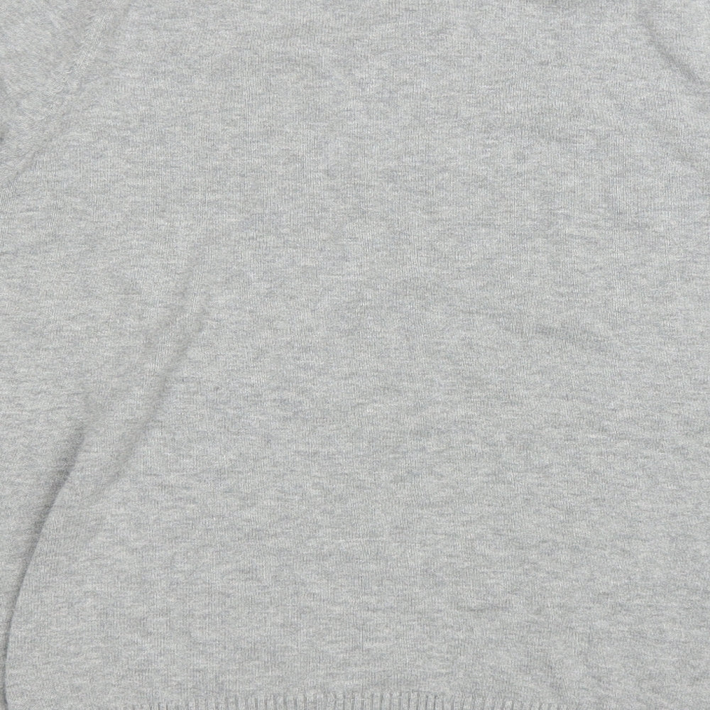 Pengion Mens Grey Round Neck Polyester Pullover Jumper Size L