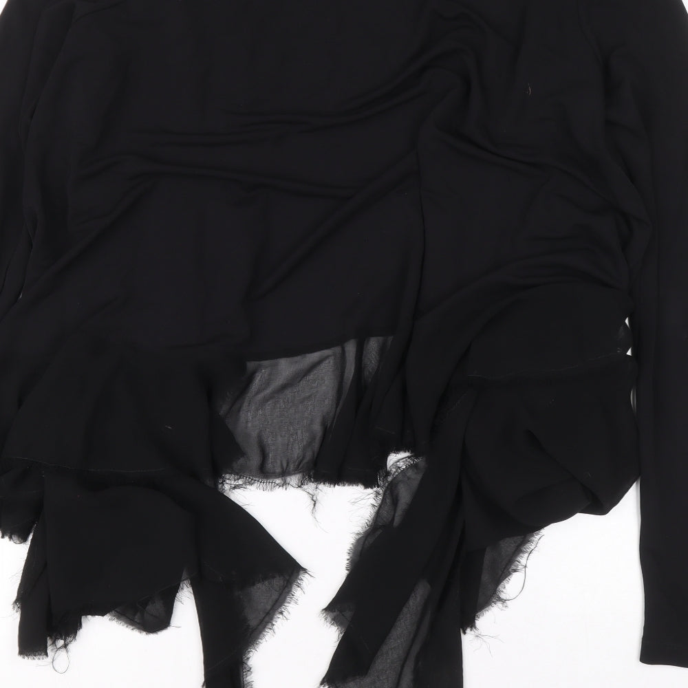 Topshop Womens Black V-Neck Viscose Cardigan Jumper Size 12