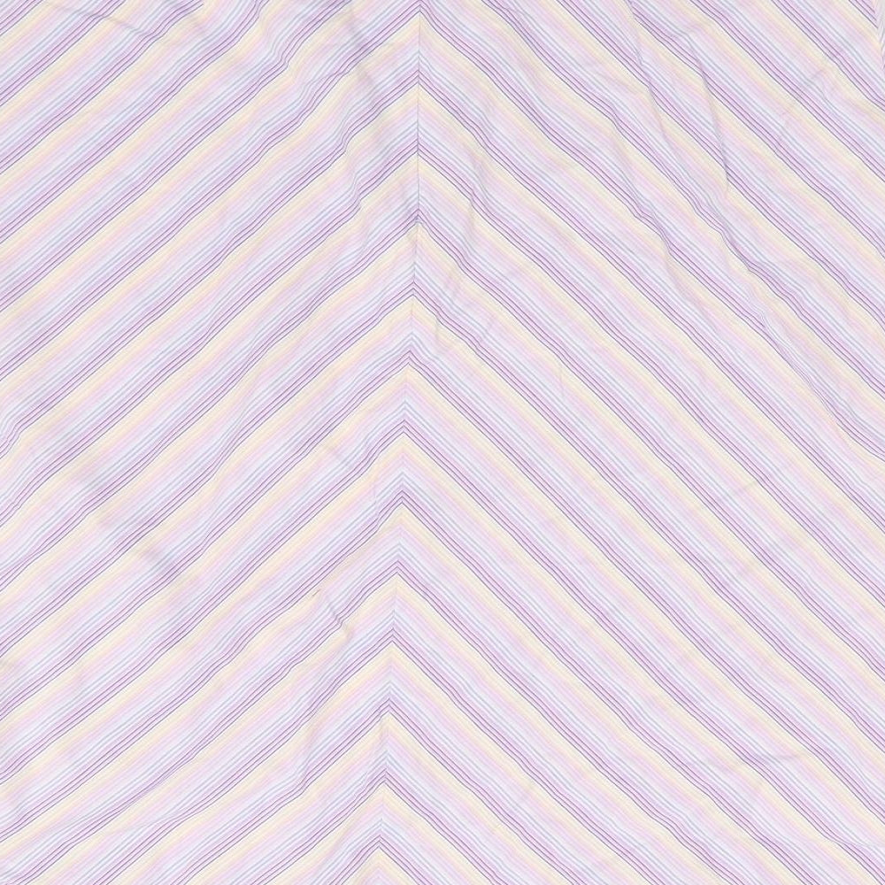 Warehouse Womens Purple Striped Cotton A-Line Skirt Size 10 Zip