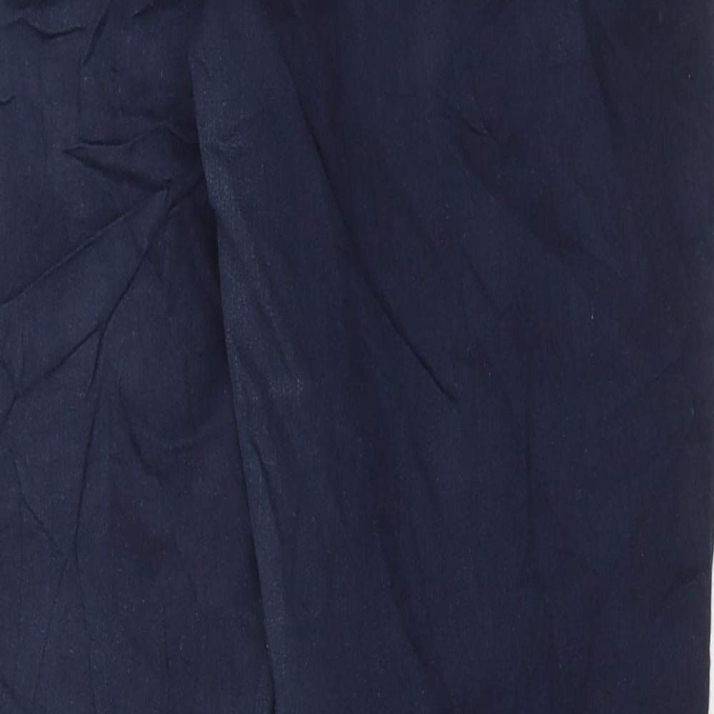 Marks & Spencer Womens Blue Cotton Skinny Jeans Size 10 L27 in Regular Button