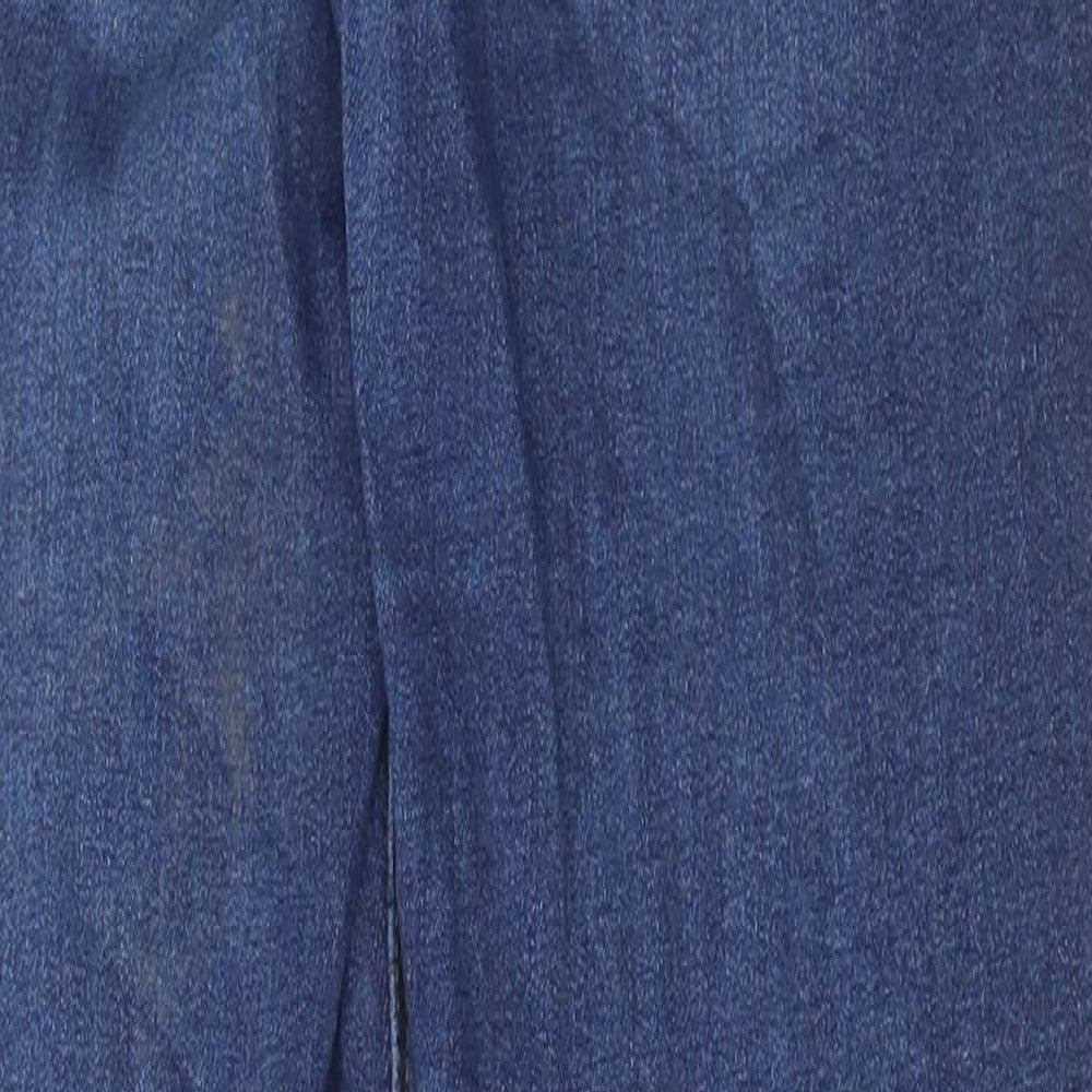 Preworn Womens Blue Cotton Skinny Jeans Size 28 in L29 in Regular Button