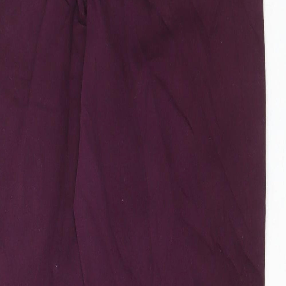 Marks & Spencer Womens Purple Cotton Skinny Jeans Size 12 L27 in Regular