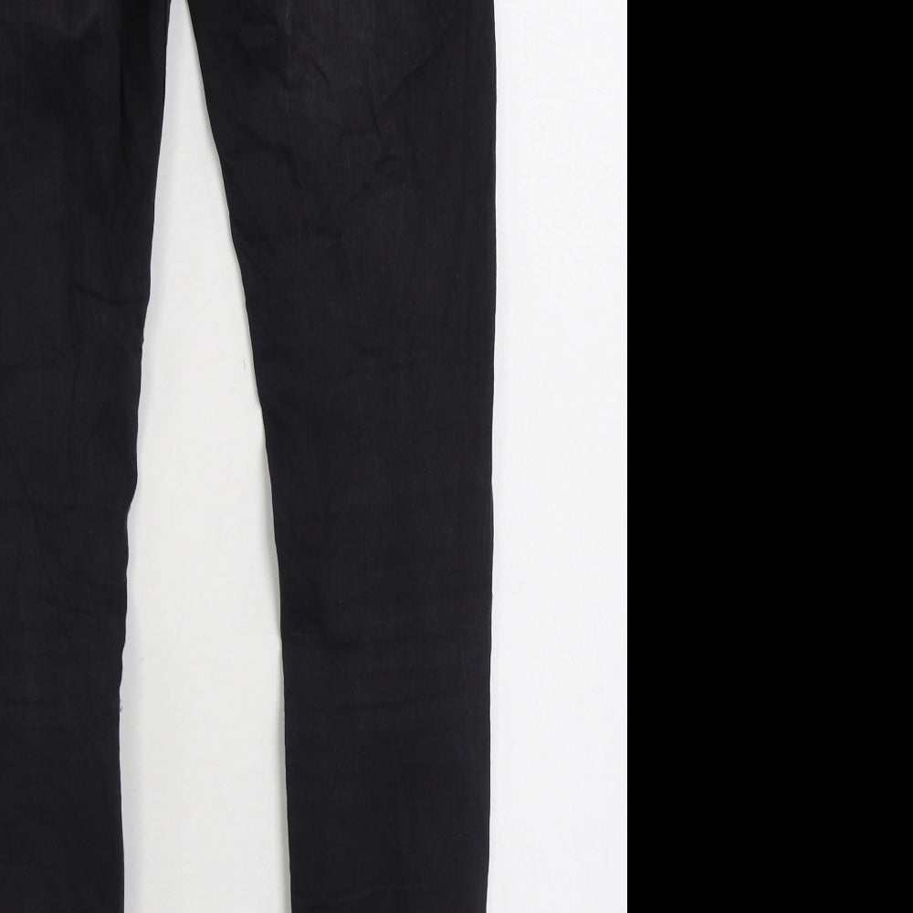 H&M Womens Black Cotton Skinny Jeans Size 6 L28 in Regular Zip