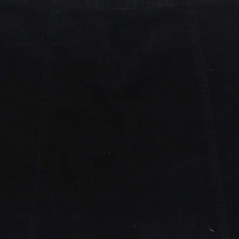 Cooperative Womens Black Cotton A-Line Skirt Size XS Button