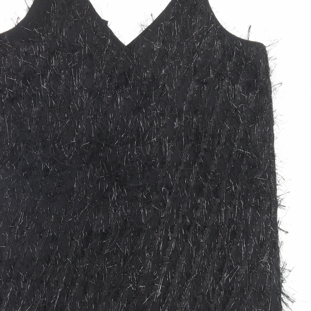 NEXT Womens Black Polyester Camisole Tank Size 12 V-Neck