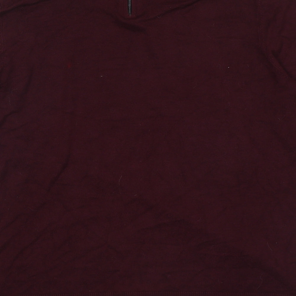 Papaya Womens Purple Collared Viscose Pullover Jumper Size 16