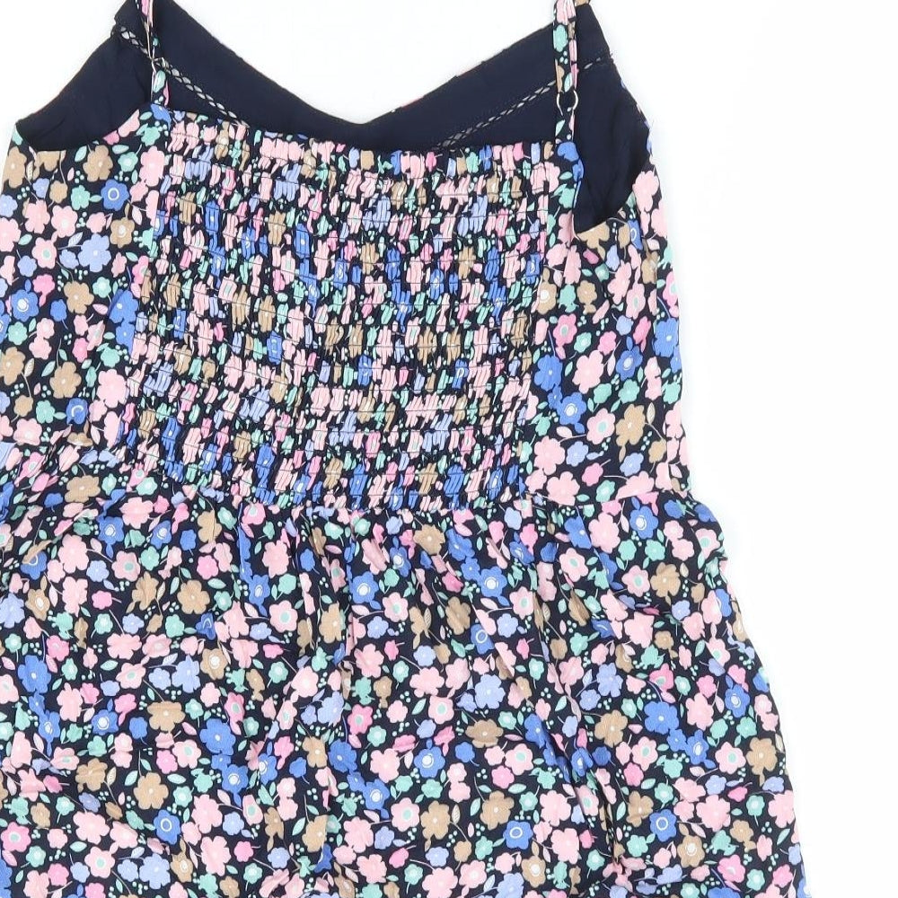 Marks & Spencer Womens Multicoloured Floral Polyester Camisole Blouse Size 6 V-Neck - Shirred Back