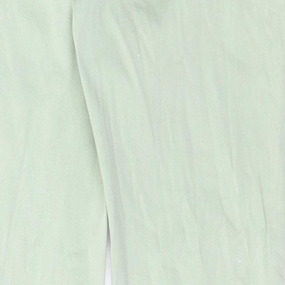 Marks & Spencer Womens Green Cotton Skinny Jeans Size 32 in L28 in Regular Button