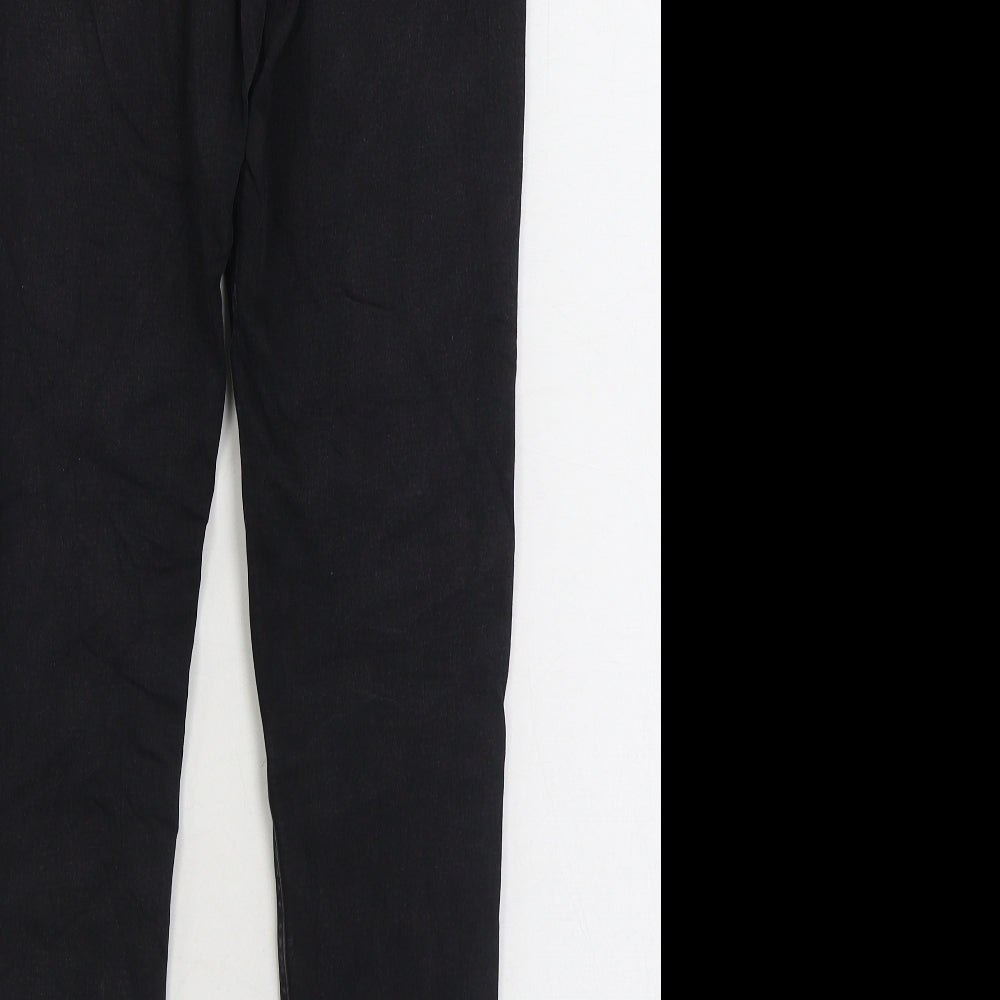 Marks & Spencer Womens Black Cotton Skinny Jeans Size 10 L29 in Regular Zip