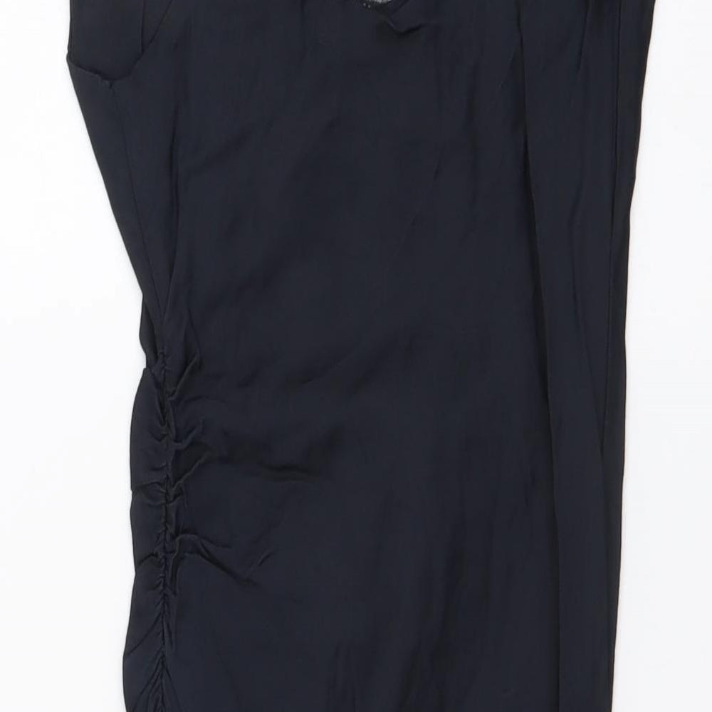 Zara Womens Black Polyester Mini Size XS Sweetheart Pullover