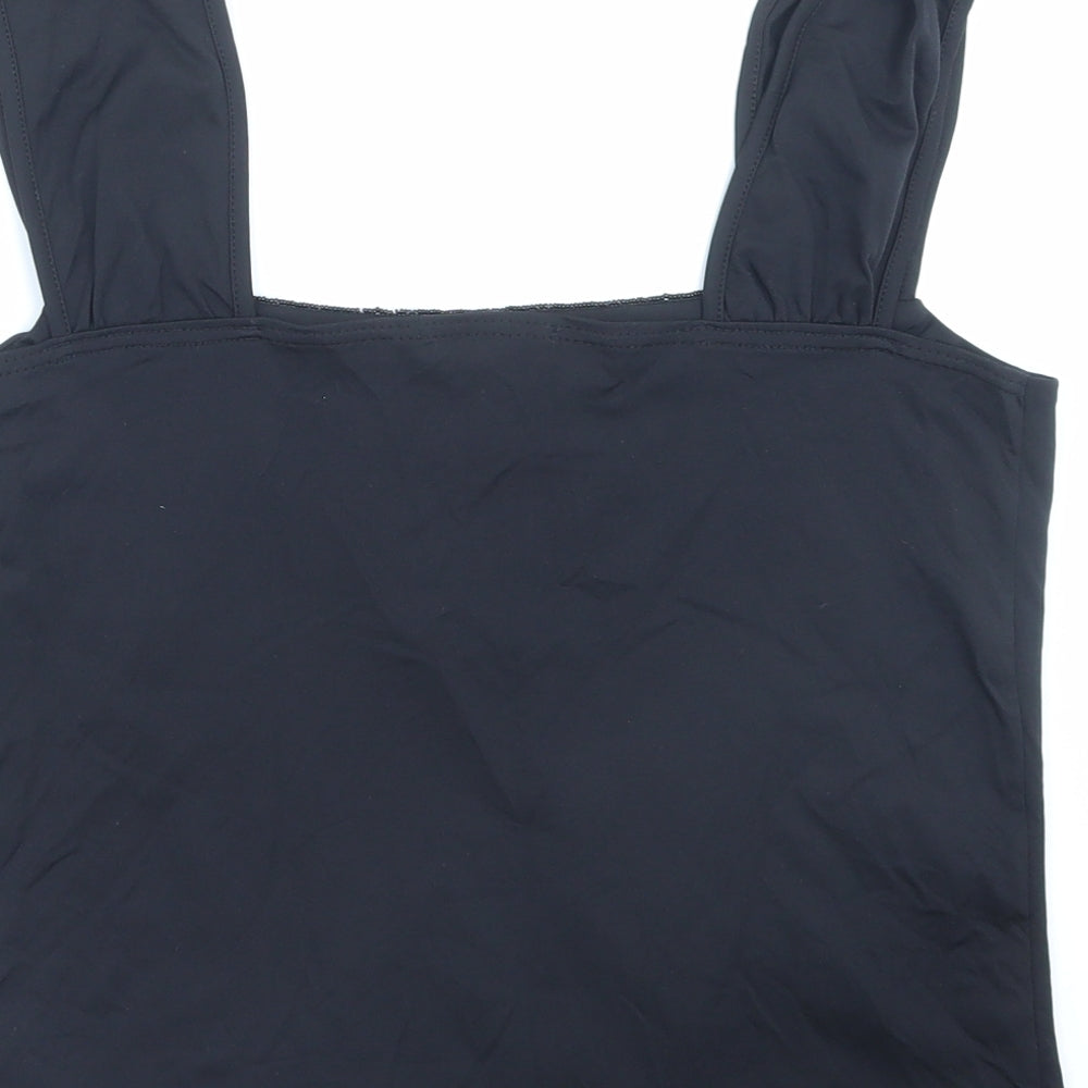 Mamut Womens Black Polyester Cropped Tank Size 12 Square Neck