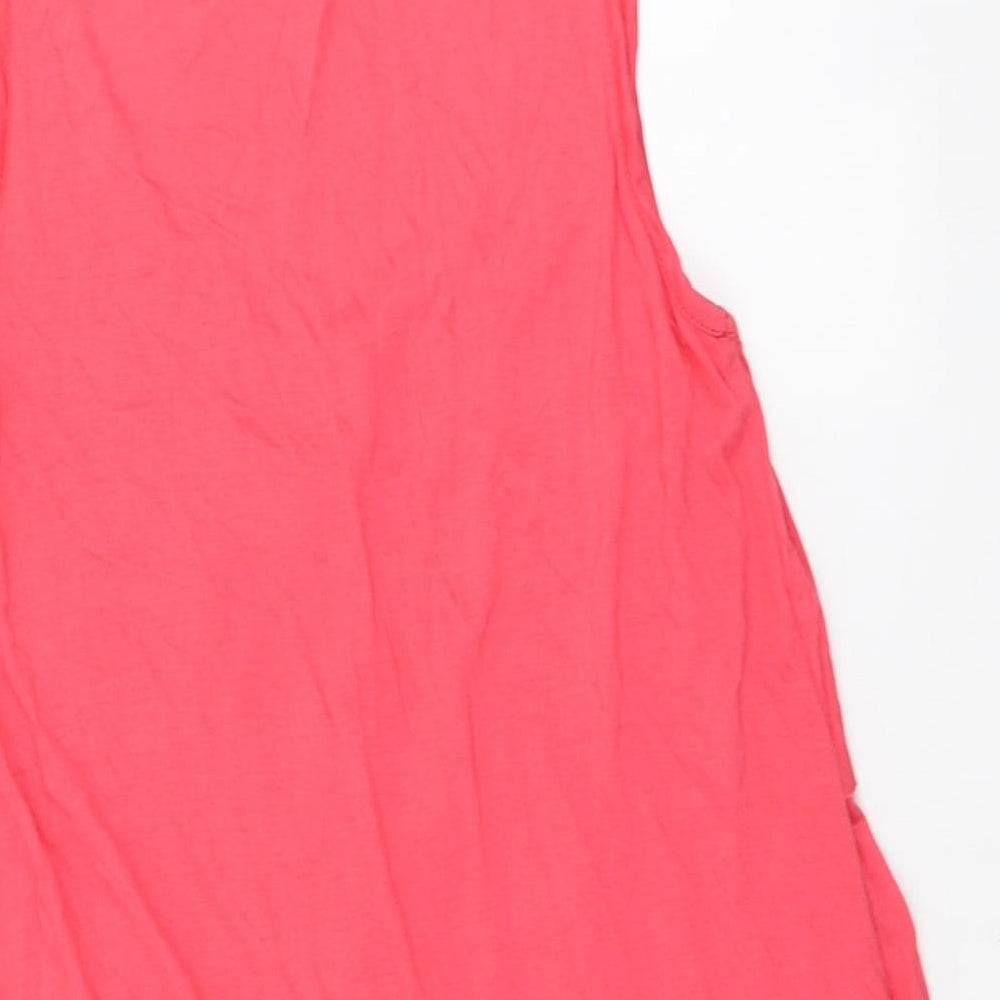 M&Co Womens Pink Viscose Tunic T-Shirt Size M Scoop Neck