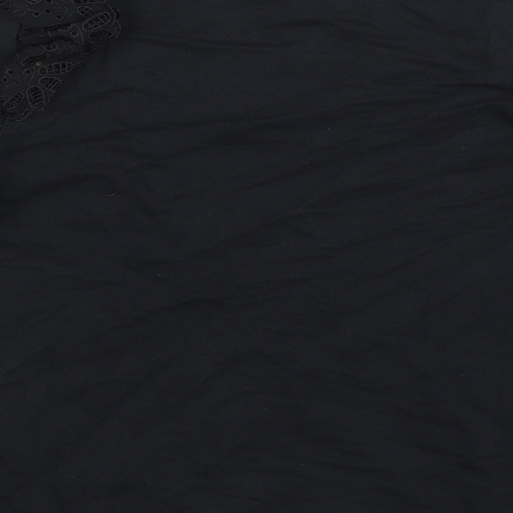 George Womens Black Cotton Pullover Sweatshirt Size S Pullover - Lace details