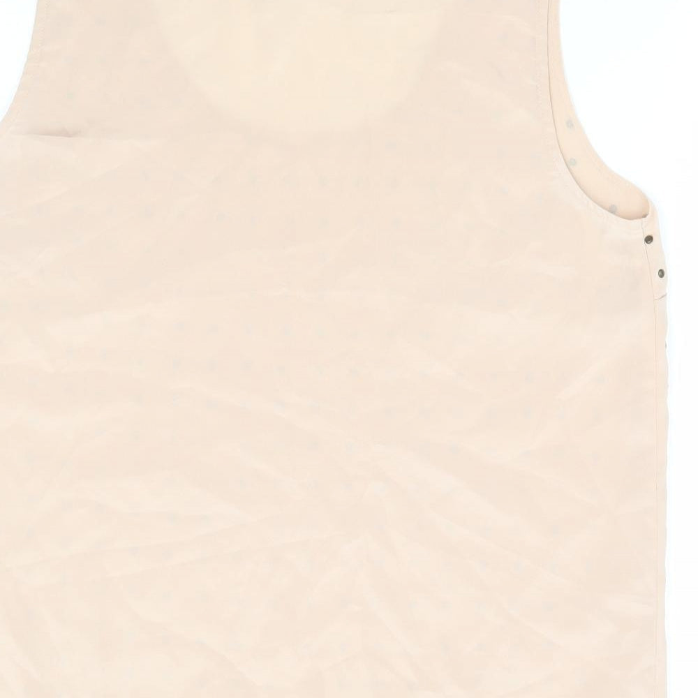 Oasis Womens Beige Polyester Basic Tank Size 16 Scoop Neck