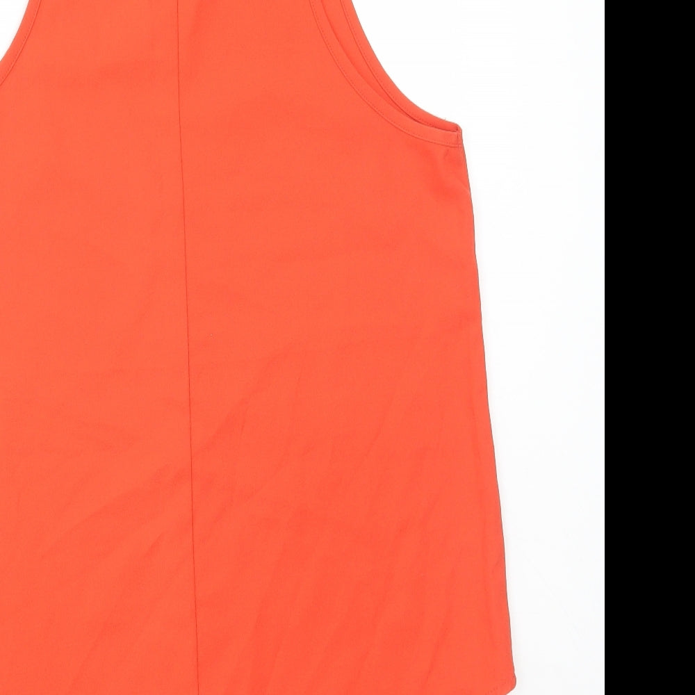 TEMT Womens Orange Polyester Camisole Tank Size 10 Round Neck