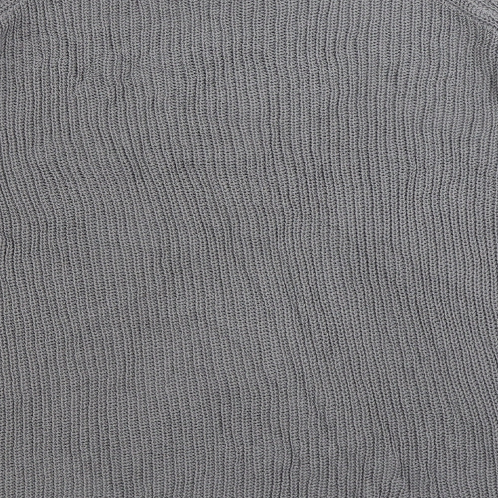 Cashel Womens Grey Boat Neck 100% Cotton Pullover Jumper Size XL