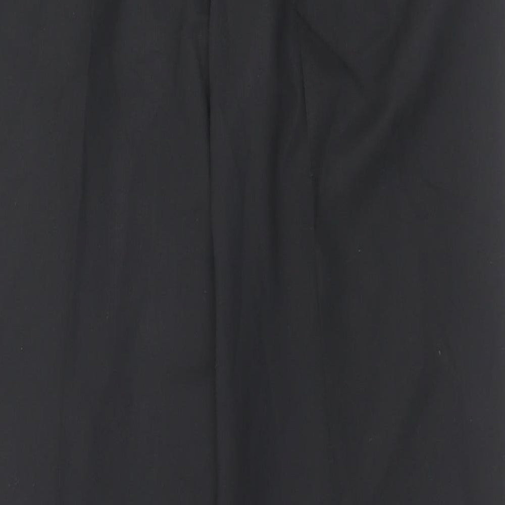 Country Collection Womens Black Polyester Trousers Size 16 L30 in Regular Button