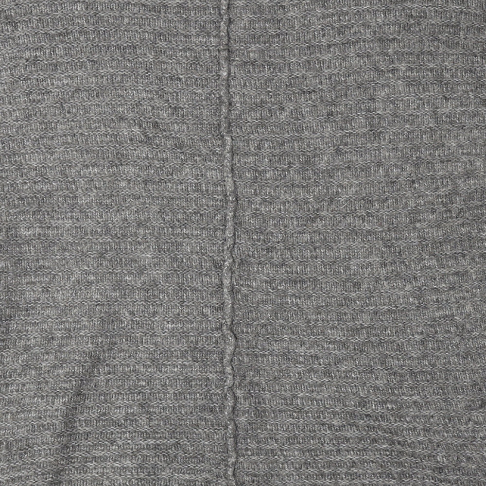 New Look Womens Grey Boat Neck Acrylic Pullover Jumper Size S