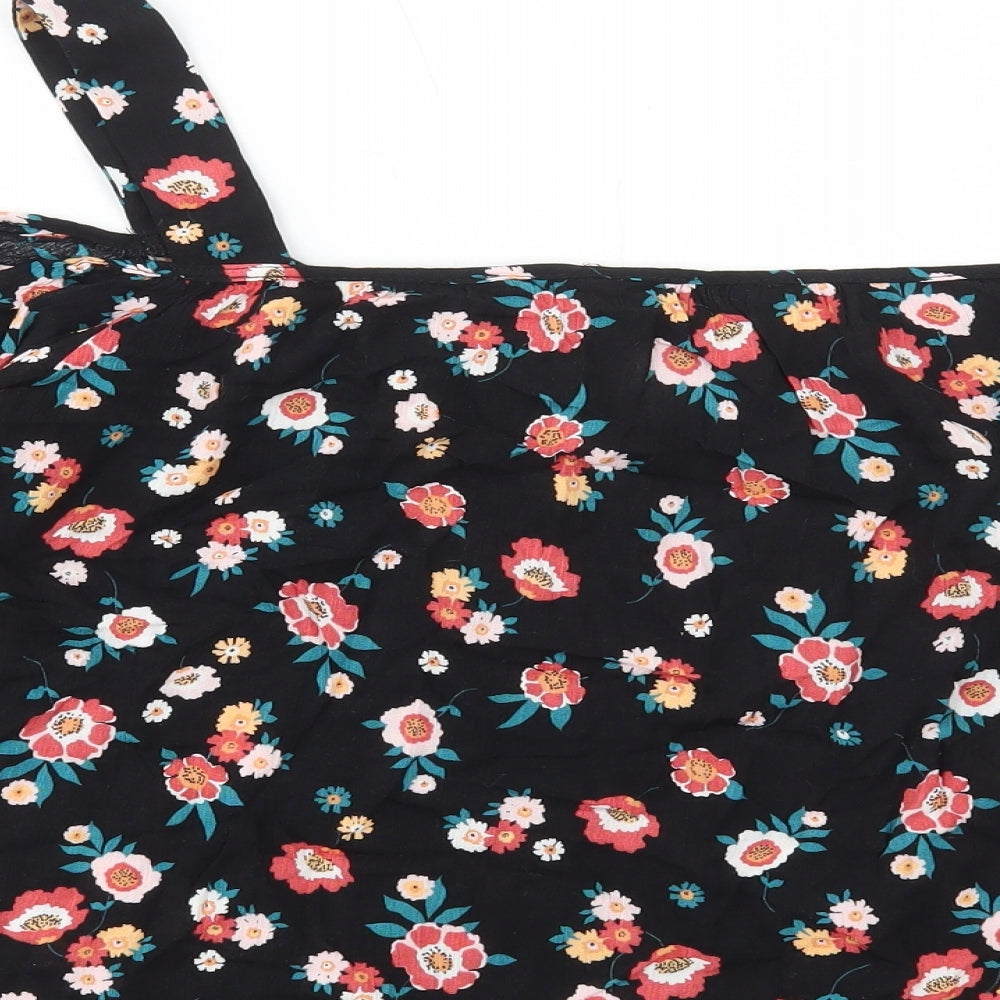Dororthy Perkins Womens Multicoloured Floral Polyester Basic Blouse Size 12 Off the Shoulder