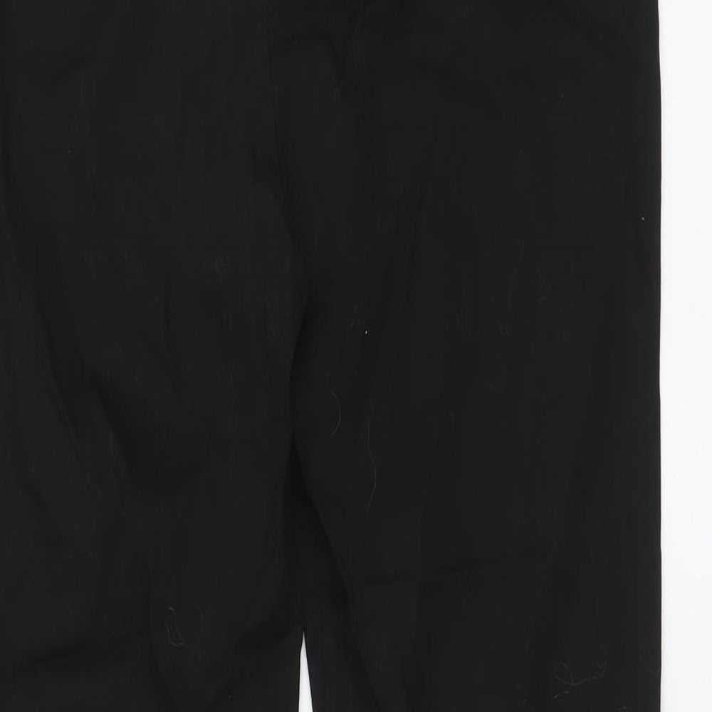 Dorothy Perkins Womens Black Cotton Trousers Size 8 L25 in Regular Button