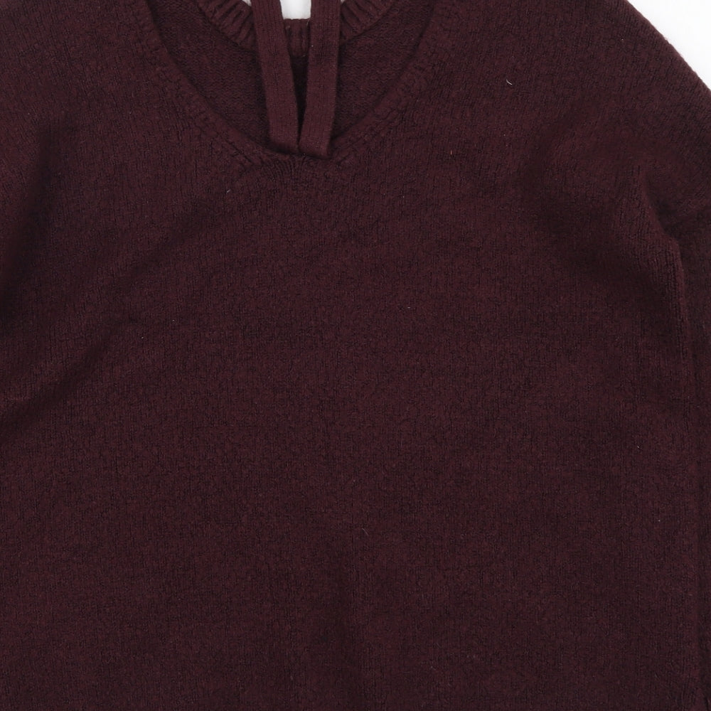 Primark Womens Purple Round Neck Acrylic Pullover Jumper Size M