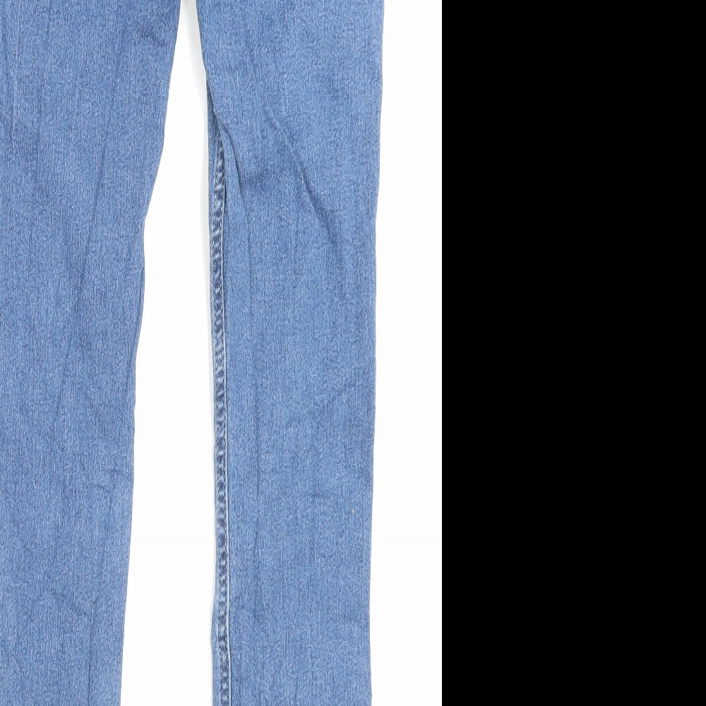 H&M Womens Blue Cotton Skinny Jeans Size 26 in L28 in Regular Button