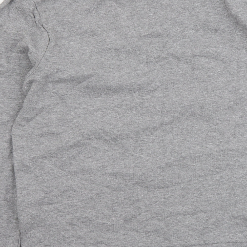New Look Womens Grey Cotton Pullover Sweatshirt Size L Pullover