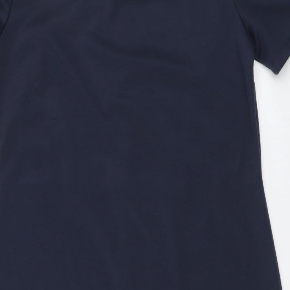 Atmosphere Womens Blue Polyester A-Line Size 10 Round Neck Zip