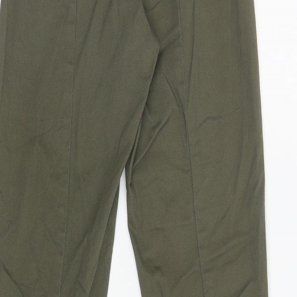 H&M Womens Green Cotton Jegging Trousers Size 6 L27.5 in Regular