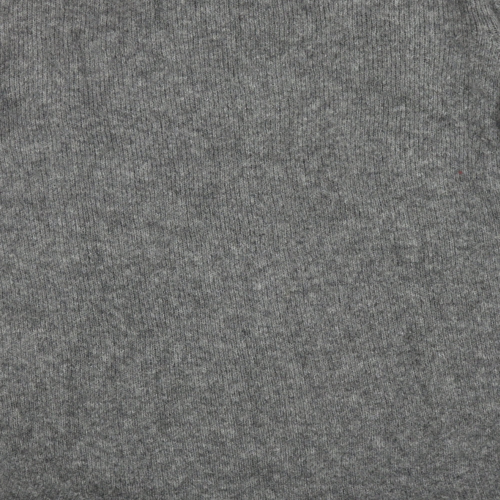 Zara Womens Grey Round Neck Acrylic Pullover Jumper Size S