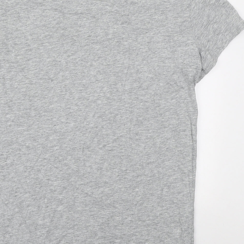 Lee Cooper Womens Grey Cotton Basic T-Shirt Size S Round Neck