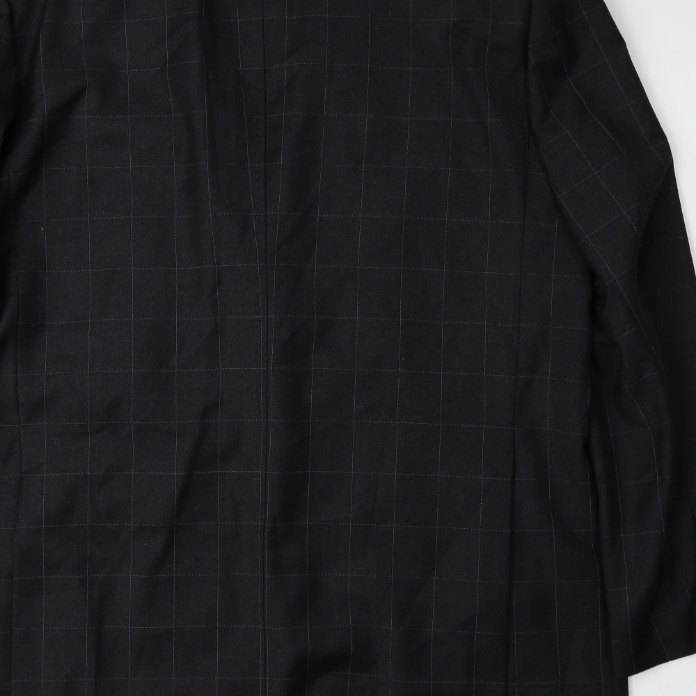 NEXT Mens Grey Check Wool Jacket Suit Jacket Size 44