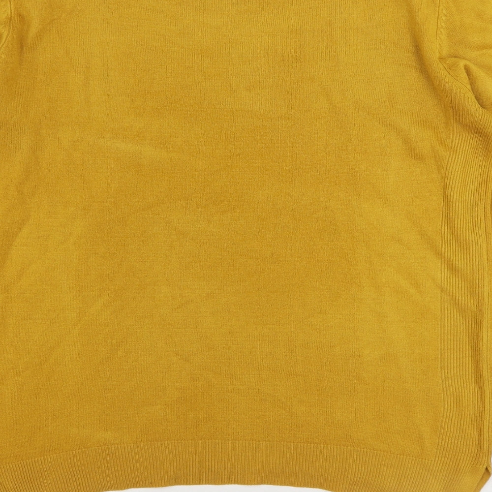 Atmosphere Womens Orange Round Neck Acrylic Pullover Jumper Size 14