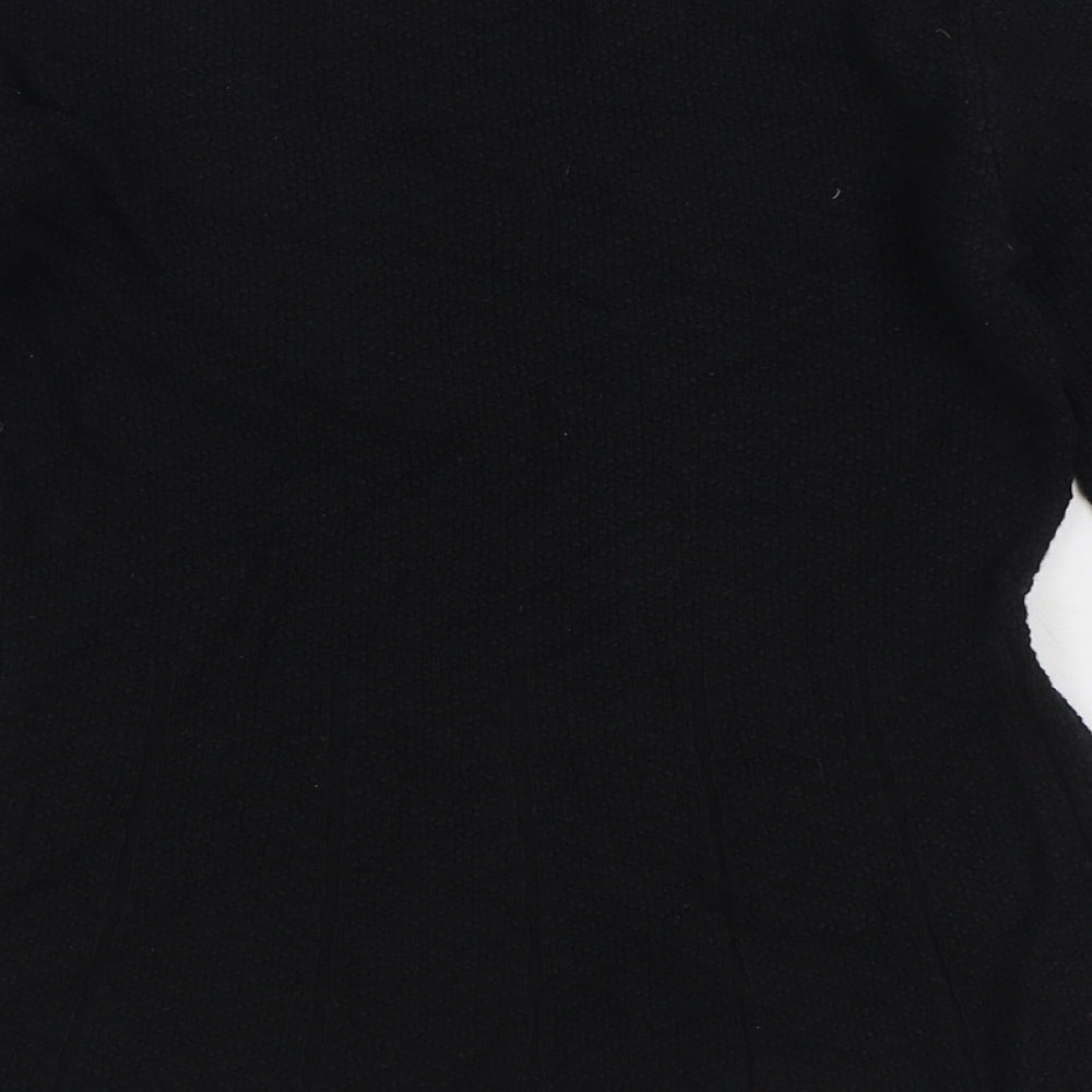 NEXT Womens Black Boat Neck Cotton Pullover Jumper Size 6