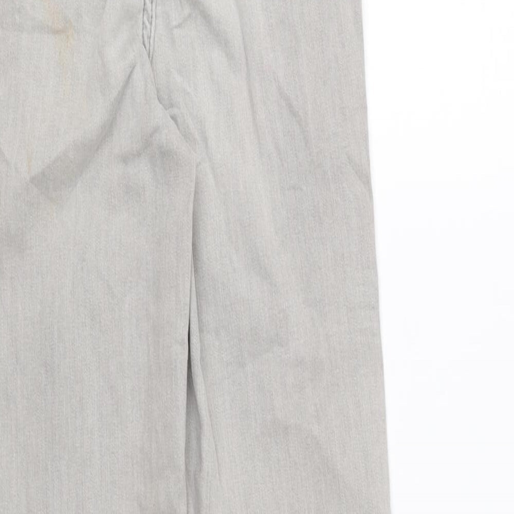 Marks & Spencer Womens Grey Cotton Skinny Jeans Size 6 L28 in Regular Zip