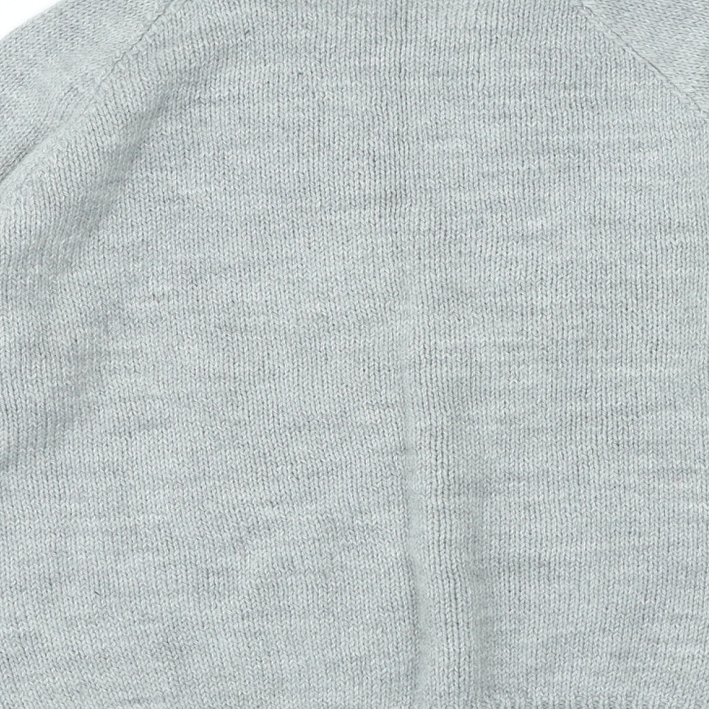 Preworn Womens Grey Crew Neck Acrylic Pullover Jumper Size S