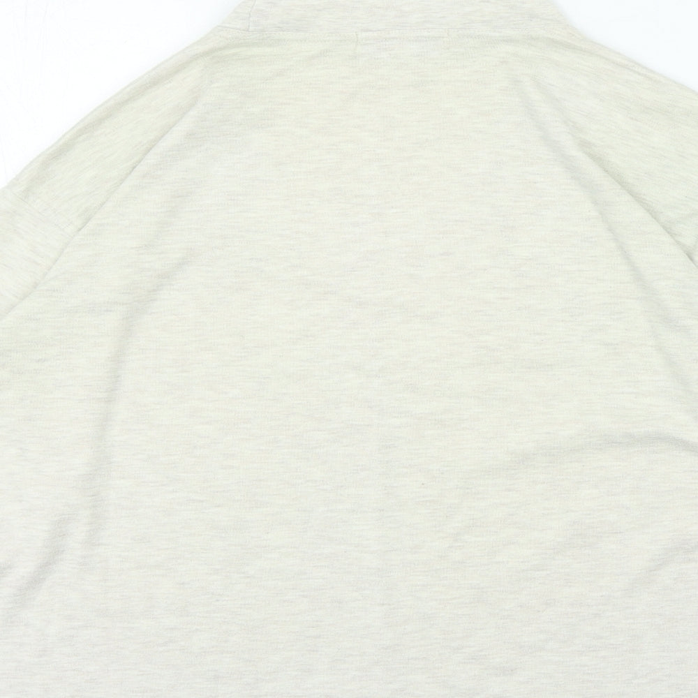 ANTARTEX Womens Beige High Neck Cotton Pullover Jumper Size M
