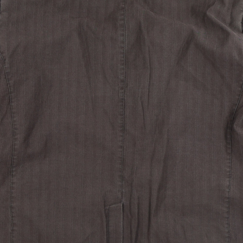 Preworn Mens Brown Polyester Jacket Suit Jacket Size 44