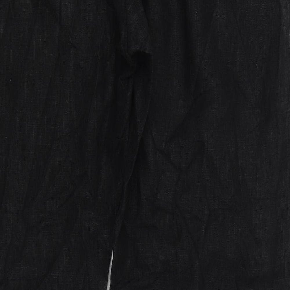 French Connection Womens Black Cotton Trousers Size 36 in L32 in Regular Zip