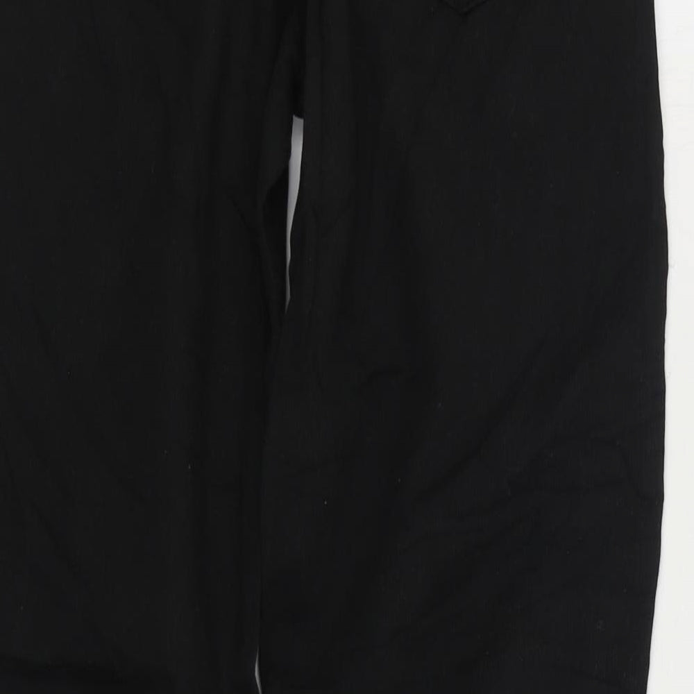 Easy Womens Black Cotton Straight Jeans Size 28 in L28 in Regular Zip